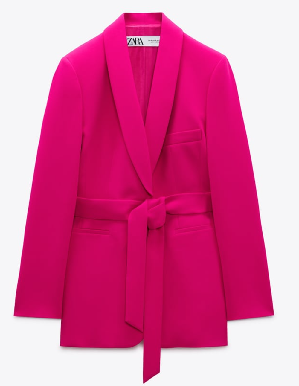 ジャケット Belted Double-Breasted Blazer Jacket Zara Belted Tuxedo Collar Blazer — UFO No More